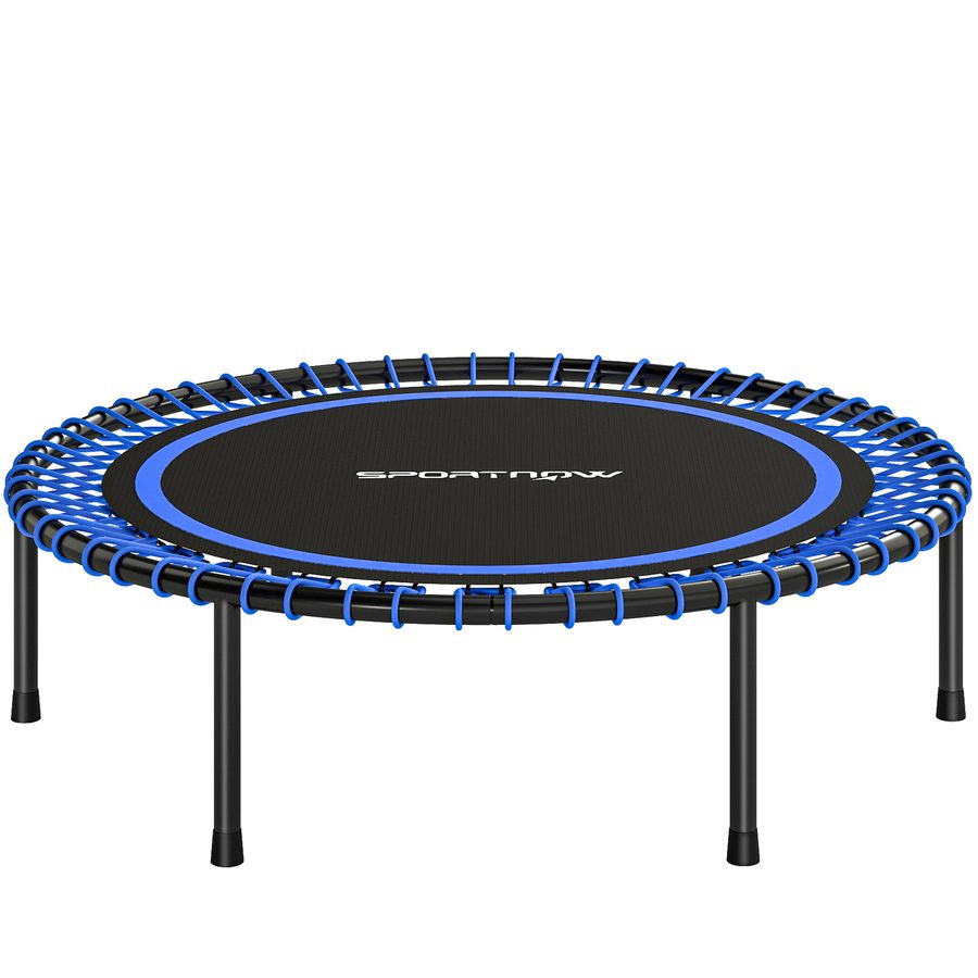 SPORTNOW Fitness-Trampolin für Erwachsene Ø114 cm, Trampolin mit verstärktem Stahlrahmen, für Bein- und Ganzkörpertraining zu Hause, Büro, Fitnessstudio, Blau und Schwarz   Aosom von SPORTNOW