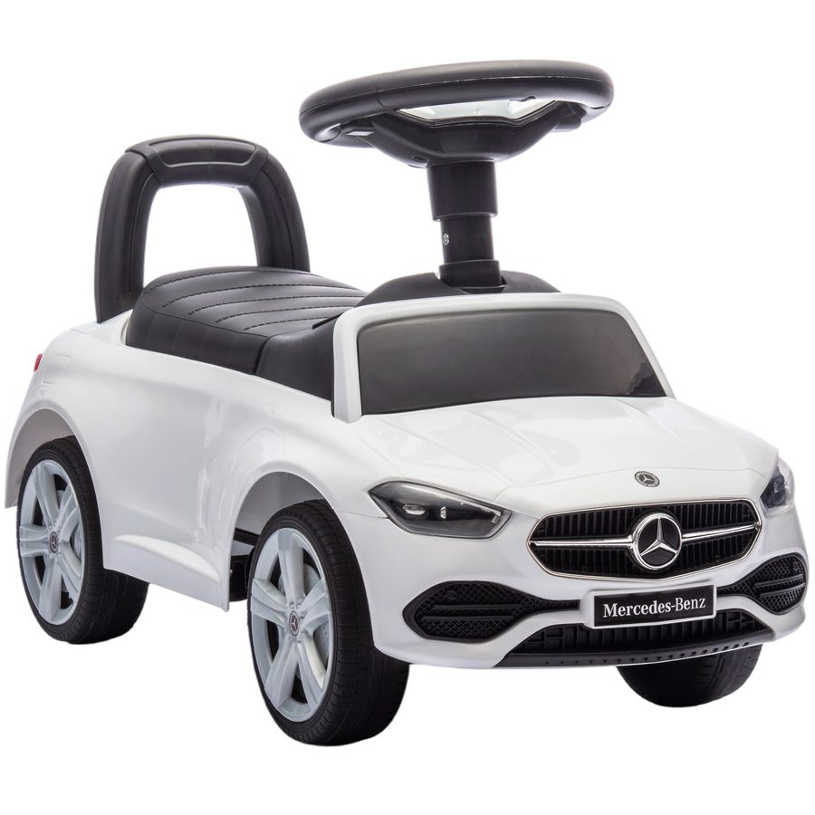 AIYAPLAY Mercedes-Benz C-Class Rutschauto, Rutschfahrzeug mit Hupe, Motorgeräuschen, Kinderfahrzeug mit Stauraum unter dem Sitz, für Kinder von 18-36 Monaten, Weiß   Aosom von AIYAPLAY
