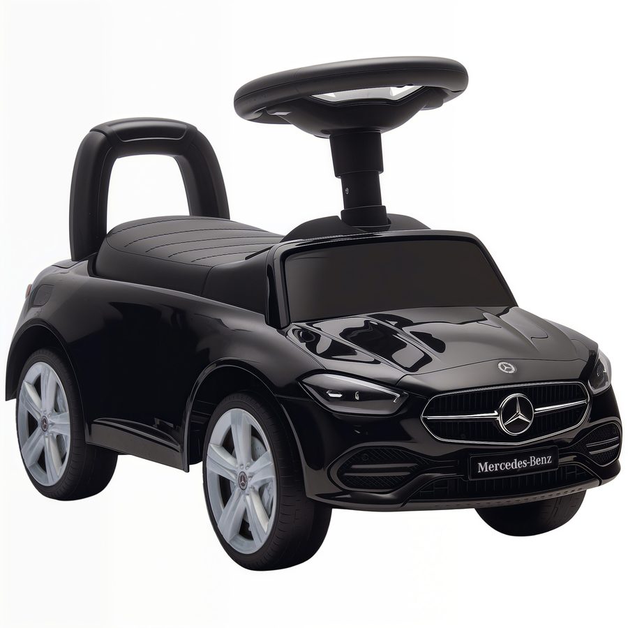 AIYAPLAY Mercedes-Benz C-Class Rutschauto, Rutschfahrzeug mit Hupe, Motorgeräuschen, Kinderfahrzeug mit Stauraum unter dem Sitz, für Kinder von 18-36 Monaten, Schwarz   Aosom von AIYAPLAY