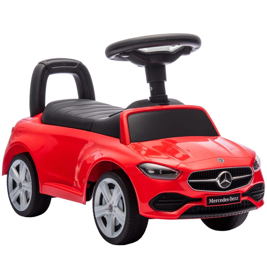 AIYAPLAY Mercedes-Benz C-Class Rutschauto, Rutschfahrzeug mit Hupe, Motorgeräuschen, Kinderfahrzeug mit Stauraum unter dem Sitz, für Kinder von 18-36 Monaten, Rot   Aosom von AIYAPLAY