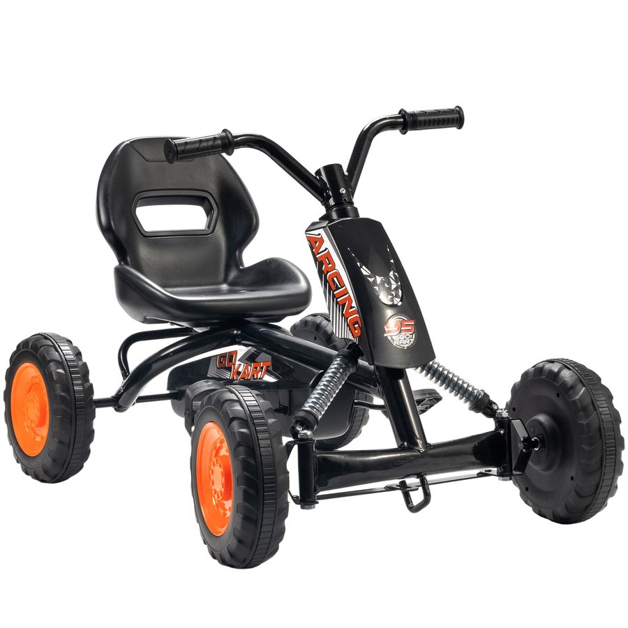 AIYAPLAY Tretkart, PP-Räder, Stahlrahmen, Tragkraft 30 kg, für Kinder 2-5 Jahre, Schwarz   Aosom von AIYAPLAY