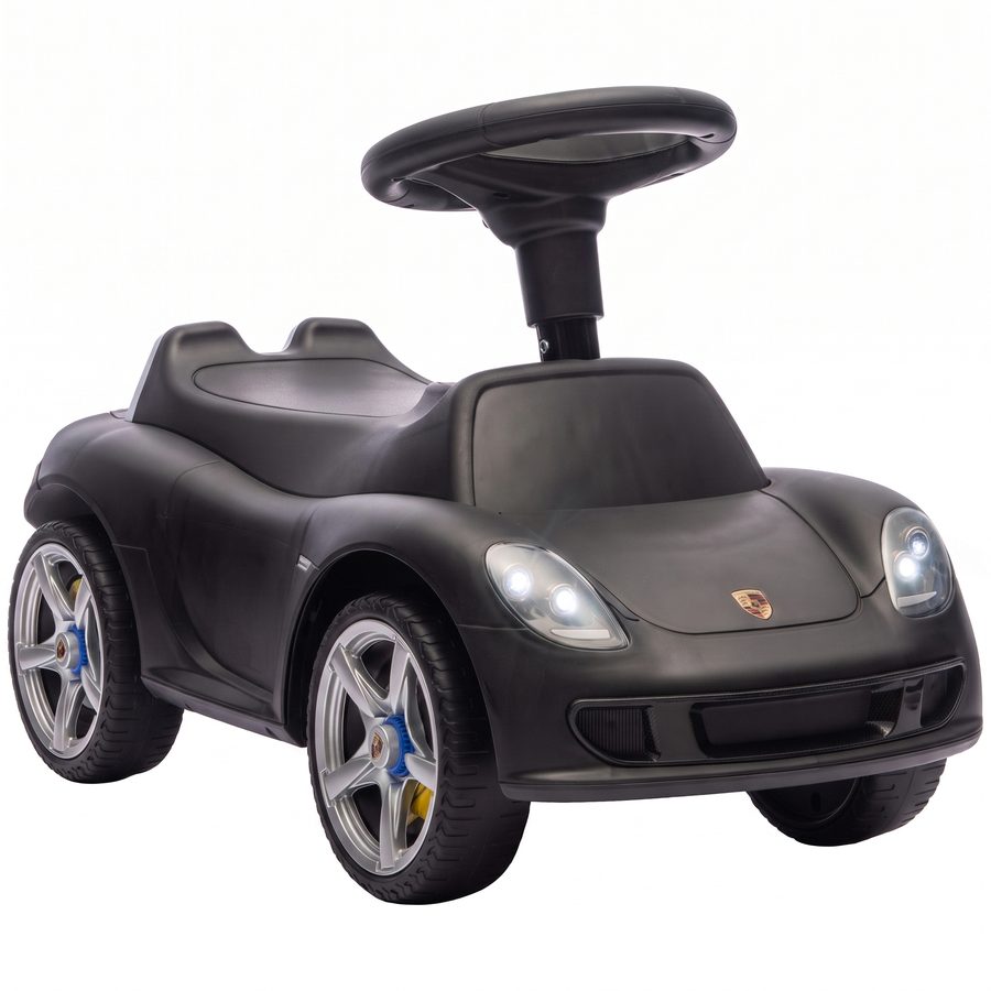 AIYAPLAY Rutschauto Kinder Porsche Rutschfahrzeug mit Hupe Licht Motorgeräuschen, Aufsitzauto Kinderfahrzeug für Kinder von 18-36 Monaten, Mattschwarz   Aosom von AIYAPLAY