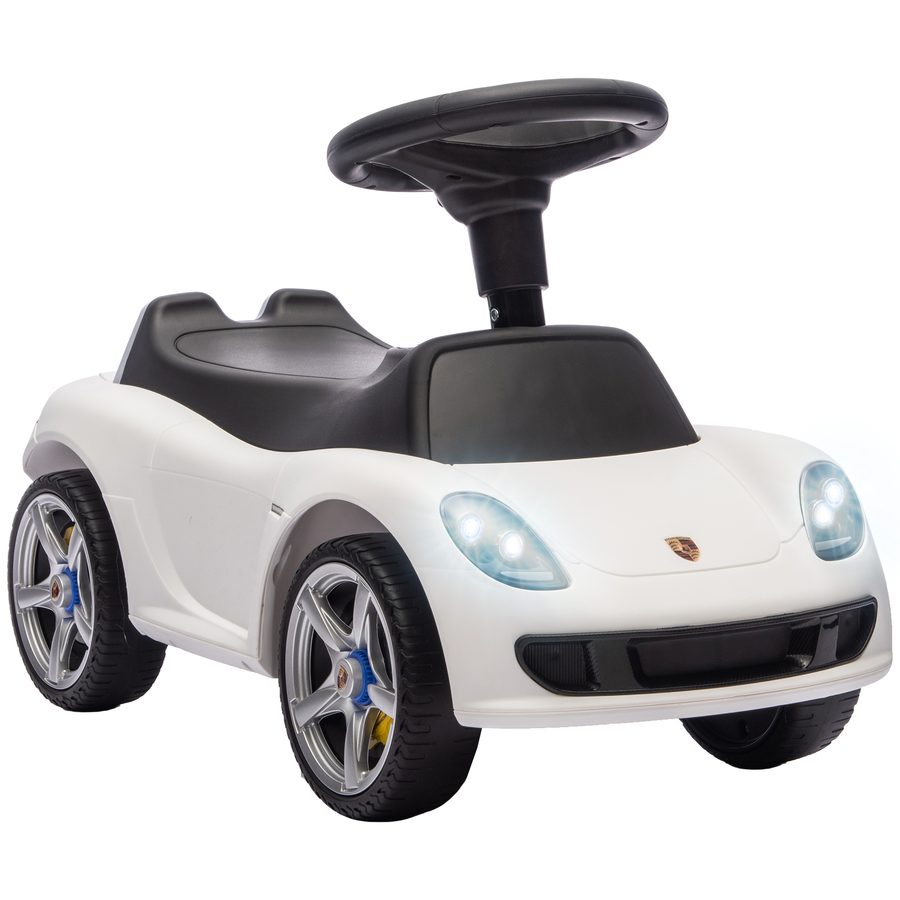 AIYAPLAY Rutschauto Kinder Porsche Rutschfahrzeug mit Hupe Licht Motorgeräuschen, Aufsitzauto Kinderfahrzeug für Kinder von 18-36 Monaten, Weiß   Aosom von AIYAPLAY