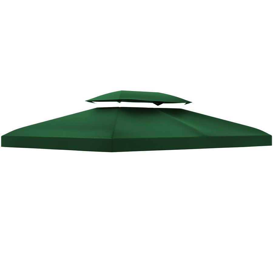 Outsunny Ersatzdach  Pavillondach für Gartenpavillon, Polyester, 3x4m, Grün  Aosom von Outsunny