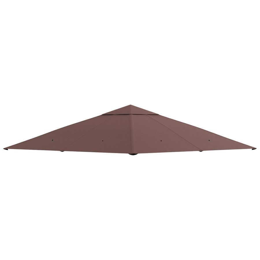 Outsunny Ersatzdach Pavillon 2,93x2,93m Pavillonabdeckung Sonnenschutz aus Polyester in Kaffee, ideal für Garten & Terrasse   Aosom.de von Outsunny