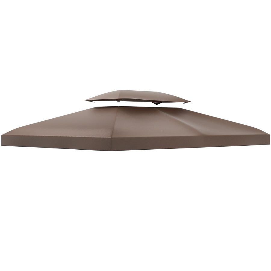 Outsunny Pavillondach Ersatz 3x4m Kaffee Polyester wasserabweisend für Metall- & Gartenpavillon   Aosom.de von Outsunny