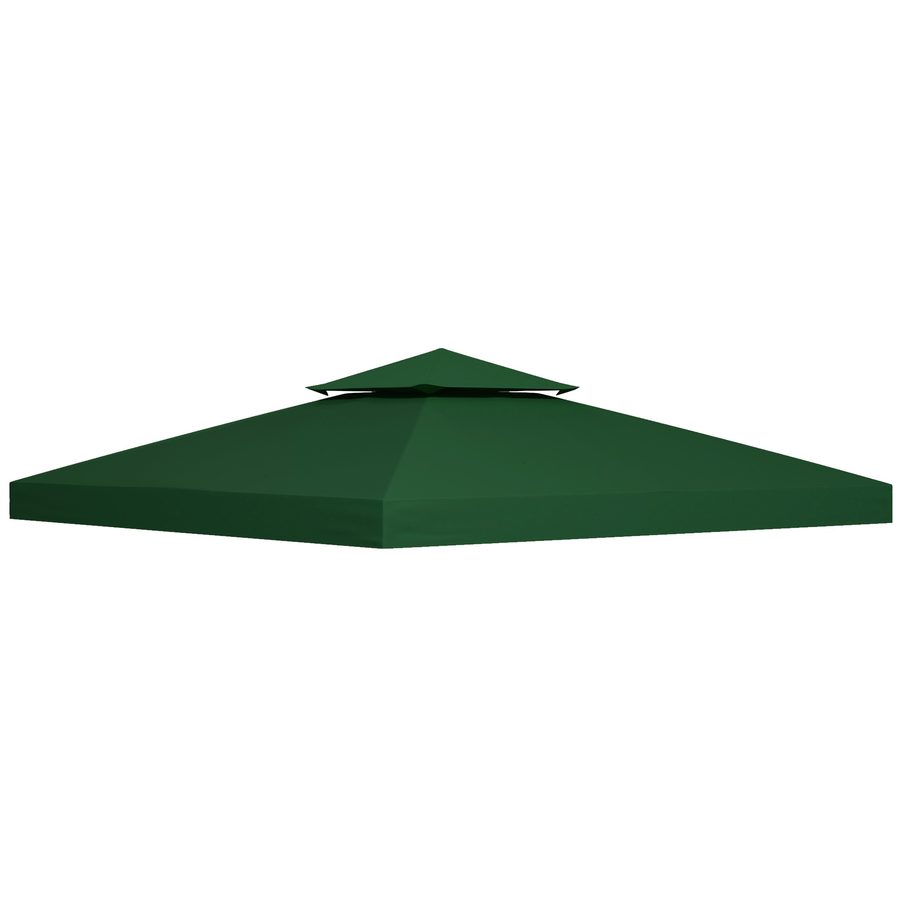 Outsunny Pavillondach Ersatz 3x3m Kohlegrau Polyester wasserabweisend für Metall- & Gartenpavillon   Aosom.de von Outsunny