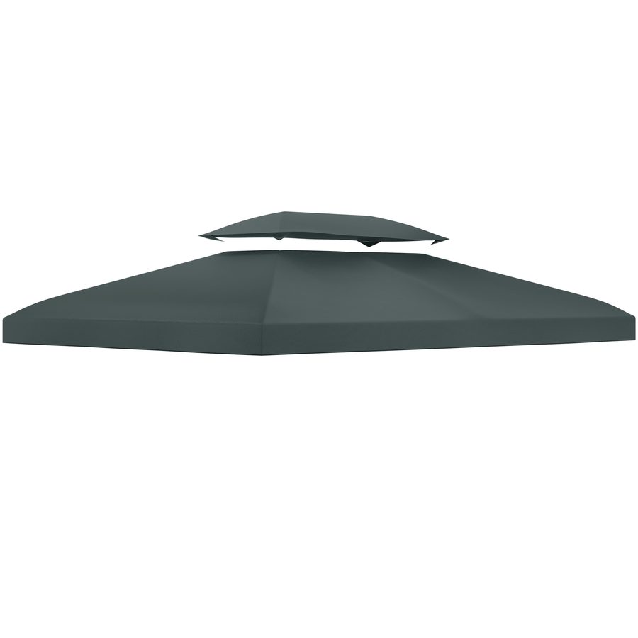 Outsunny Ersatzdach Pavillondach Gartenpavillon Polyester 3x4m Kohlegrau   Aosom von Outsunny