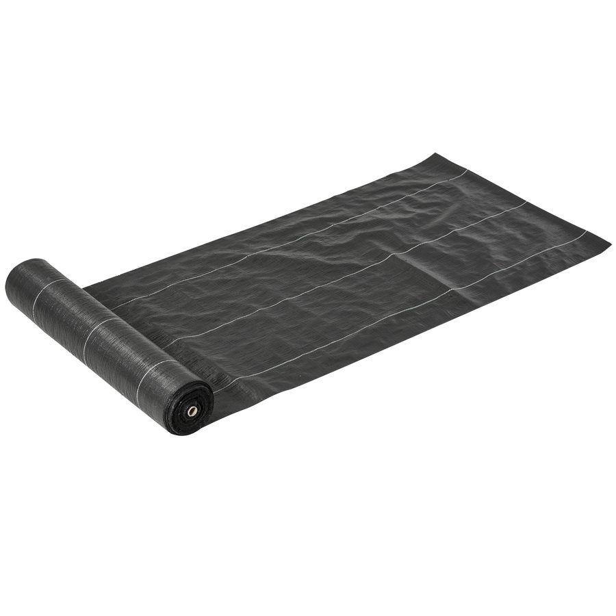 Outsunny Mulchfolien - Unkrautschutzfolie - Mulchfolie gegen Unkraut 130 g/m² - reißfest atmungsaktiv anti UV Maße 92L x 1B m - PP Schwarz Grün   Aosom von Outsunny
