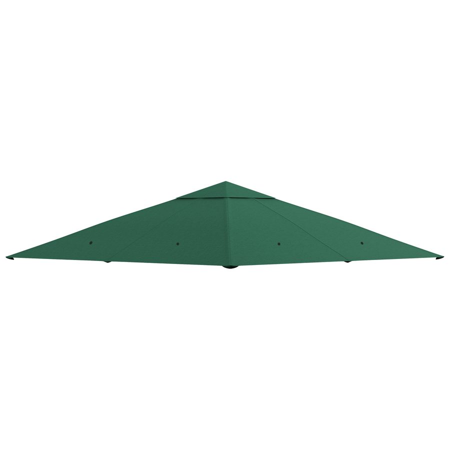 Outsunny Pavillondach Ersatzdach für Pavillon 2,98 x 2,95 m Sonnenschutz Polyester grün wetterfest für Garten & Terrasse   Aosom.de von Outsunny