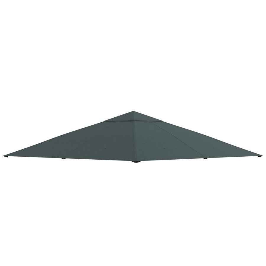 Outsunny Pavillondach 3x3m Ersatzdach für Pavillonabdeckung, Sonnenschutz aus Polyester, dunkelgrau für Garten & Terrasse   Aosom.de