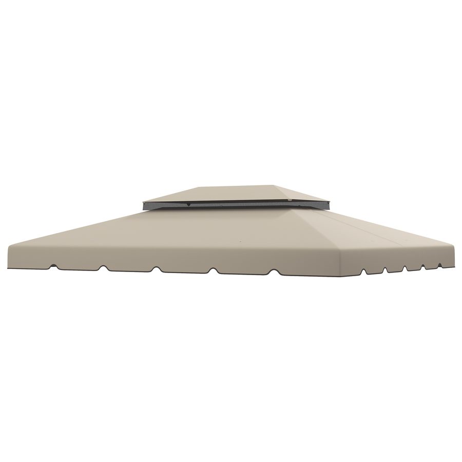 Outsunny Ersatzdach für Pavillon Partyzelt Festzelt Polyesterdach hochdicht 170 g/m² 4 x 3 m beige   Aosom von Outsunny