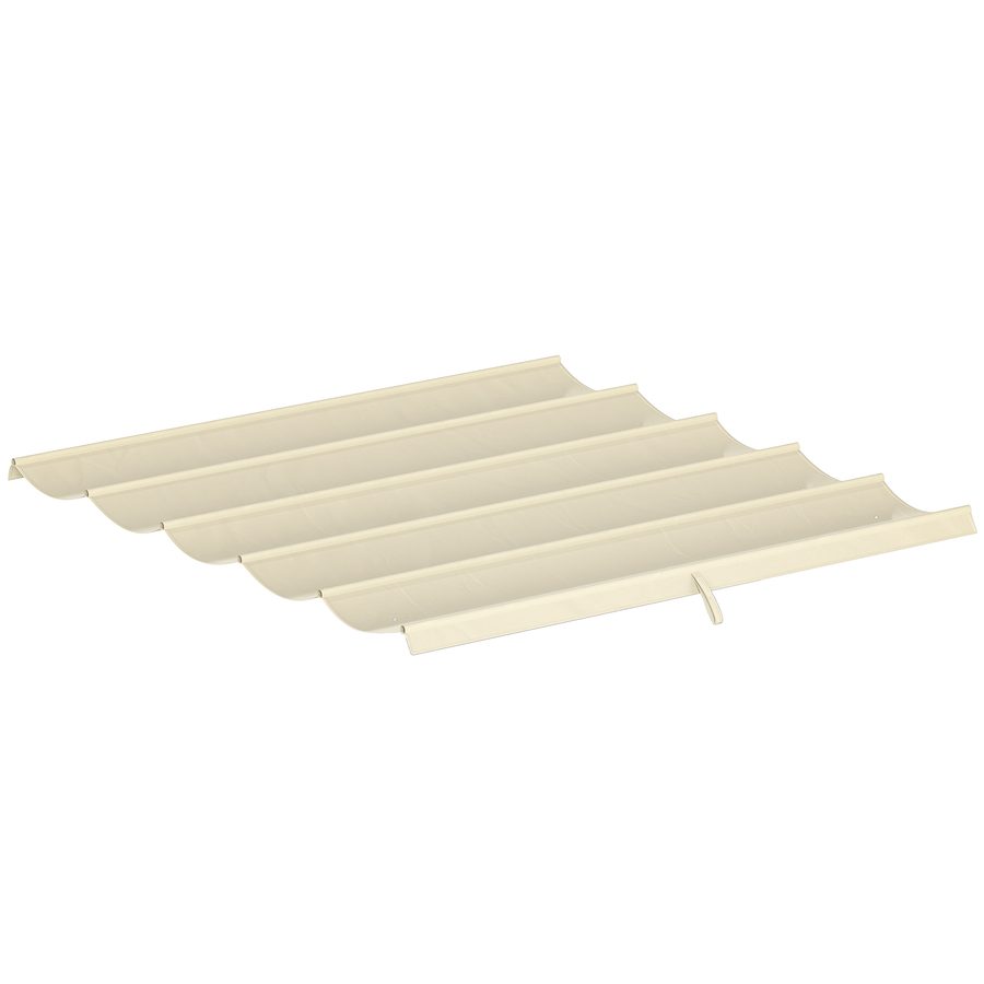 Outsunny Ersatzdach für 3 x 3 m Pergola, wasserdicht einziehbar Welle Überdachung mit Regenabflusslöchern, NUR Schattenabdeckung für Garten, Terrasse, 250 x 255 cm Cremeweiß   Aosom von Outsunny