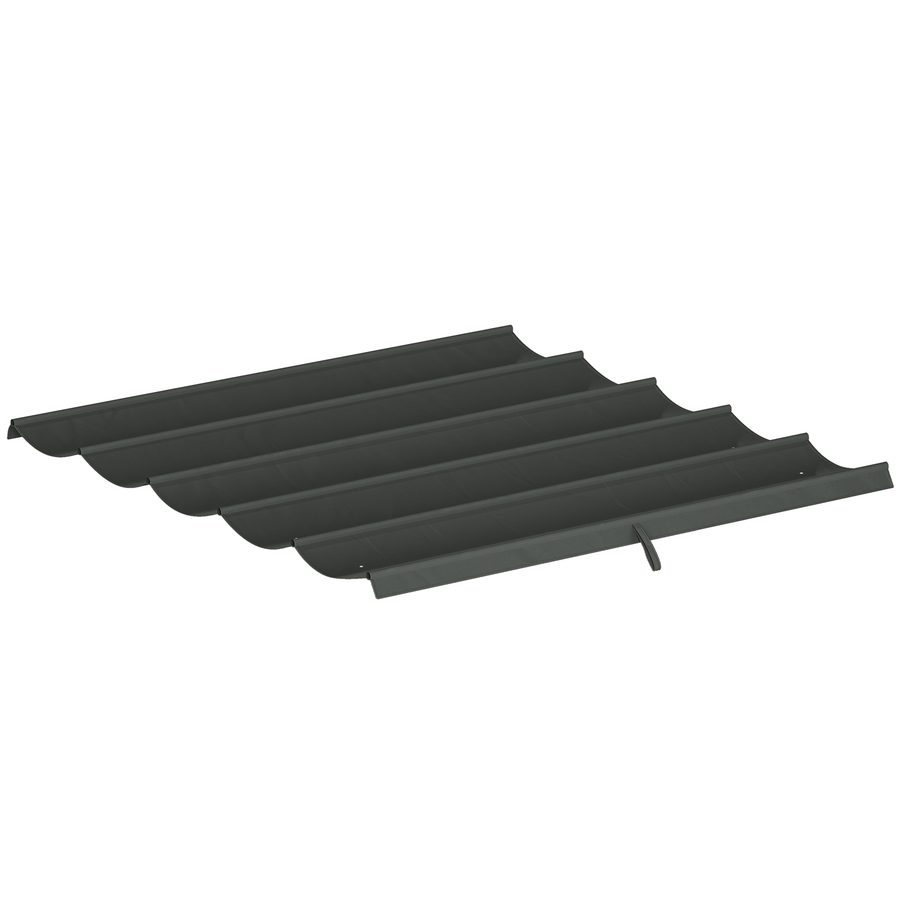 Outsunny Ersatzdach für Pergola 2,5 x 2,55 m Pergola-Dach mit Entwässerungslöchern, Schattenabdeckung für Garten & Terrasse, dunkelgrau   Aosom.de von Outsunny