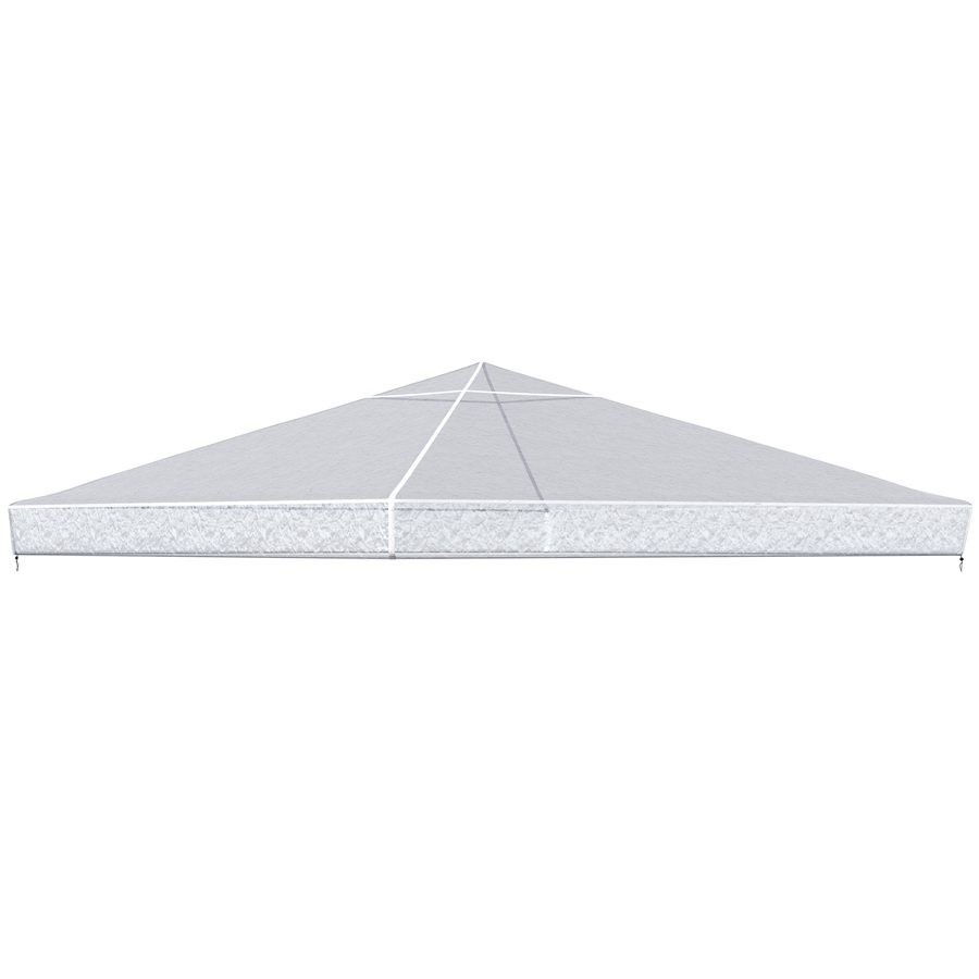 Outsunny Abdeckung Pavillon 3x3m, wasserdicht stabil Winterfest Schutzhaube, Pavillondach Ersatzbezug für Gartenpavillon, Ersatzdach Regenschutz Plane für Gartenzelt, Transparent   Aosom von Outsunny