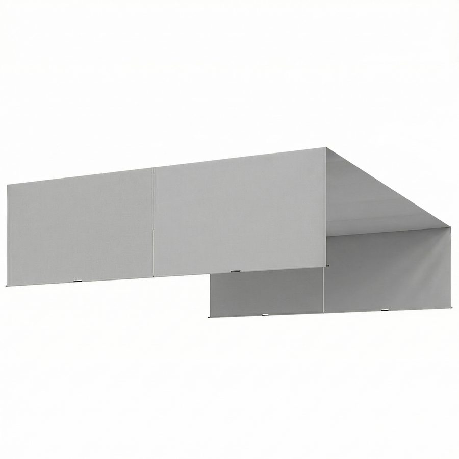 Outsunny Ersatzdach für Pergola 488 x 122 cm mit UV-Schutz, Sonnensegel für Terrassenüberdachung, Ersatz-Dachplane für 3 x 3 m Pavillon, Hellgrau   Aosom von Outsunny