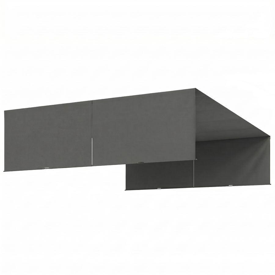 Outsunny Ersatzdach für Pergola 488 x 122 cm mit UV-Schutz, Sonnensegel für Terrassenüberdachung, Ersatz-Dachplane für 3 x 3 m Pavillon, Dunkelgrau   Aosom von Outsunny