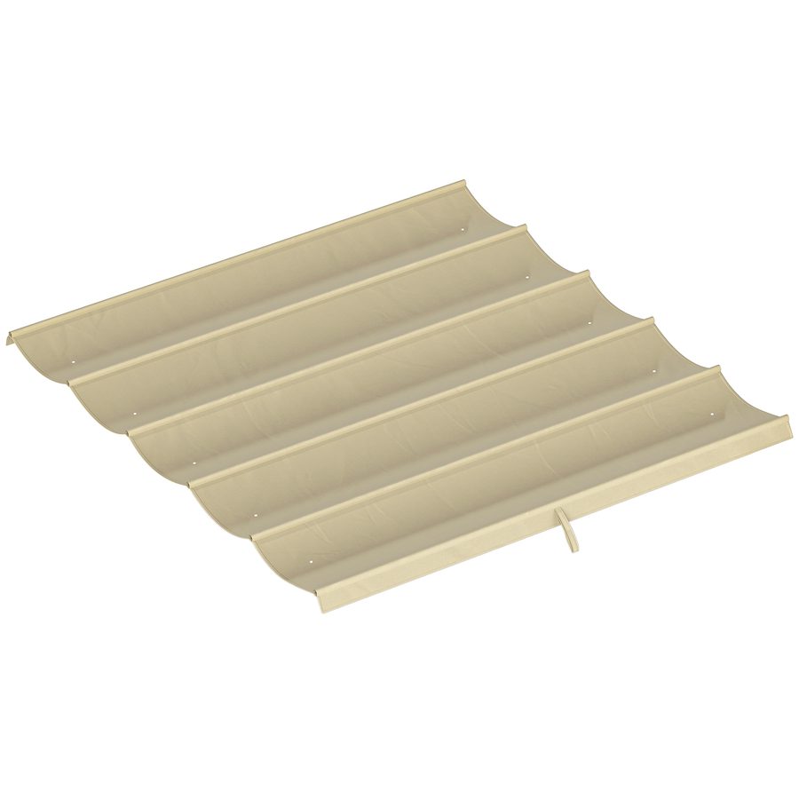 Outsunny Ersatzdach für 3 x 3 m Pergola, wasserdicht einziehbar Welle Überdachung mit Regenabflusslöchern, winterfest Schattenabdeckung für Garten, Terrasse, Beige   Aosom von Outsunny