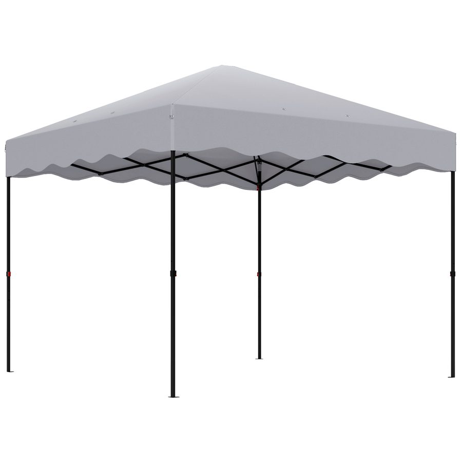 Outsunny Pavillon ca.3x3m, wasserabweisend Stabil Winterfest Pop-up Faltpavillon mit UV Schutz 50+, Faltbar Partyzelt Gartenzelt mit Rolltasche, Gartenpavillon für Camping Garten, Hellgrau   Aosom von Outsunny