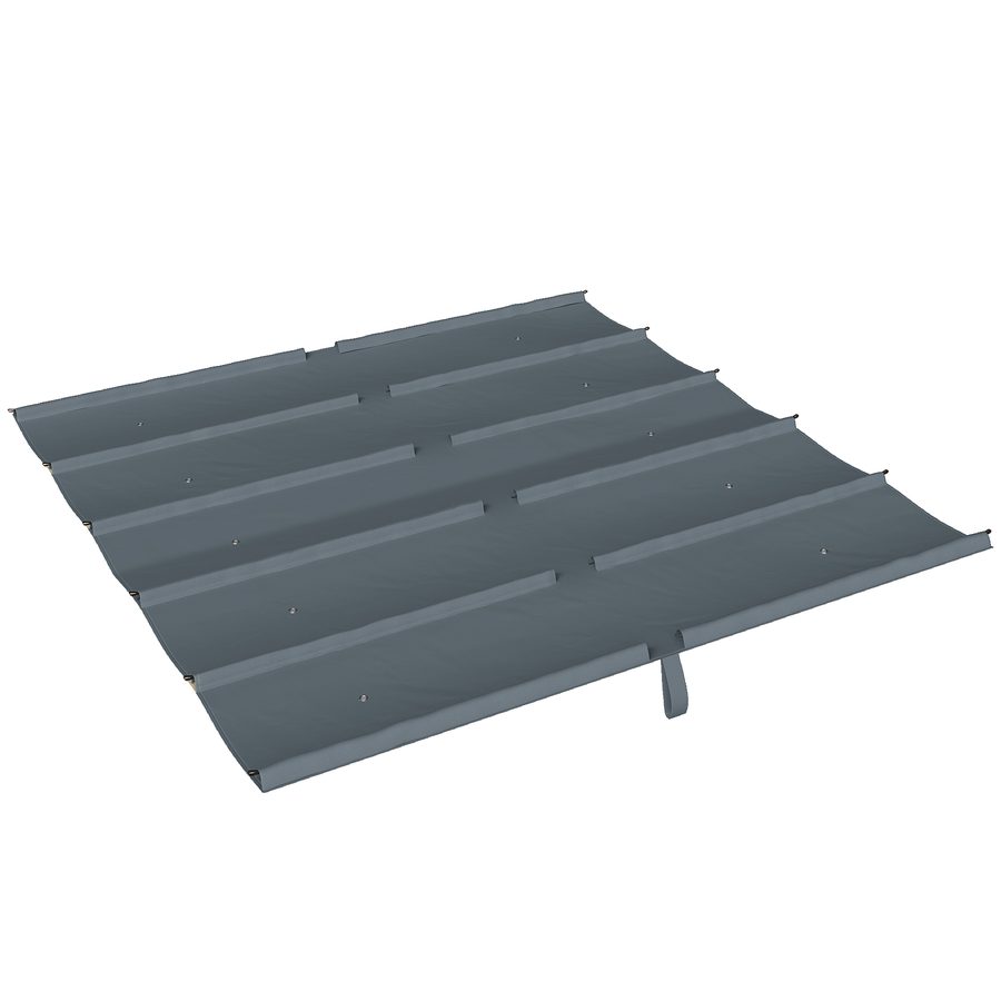 Outsunny Dachbespannung für Pergola Plane für 3 x 3 m, Nur Bespannung 288 x 298 cm, Polyester 180 g/m³, Sonnenschutz 30+, Dunkelgrau   Aosom von Outsunny