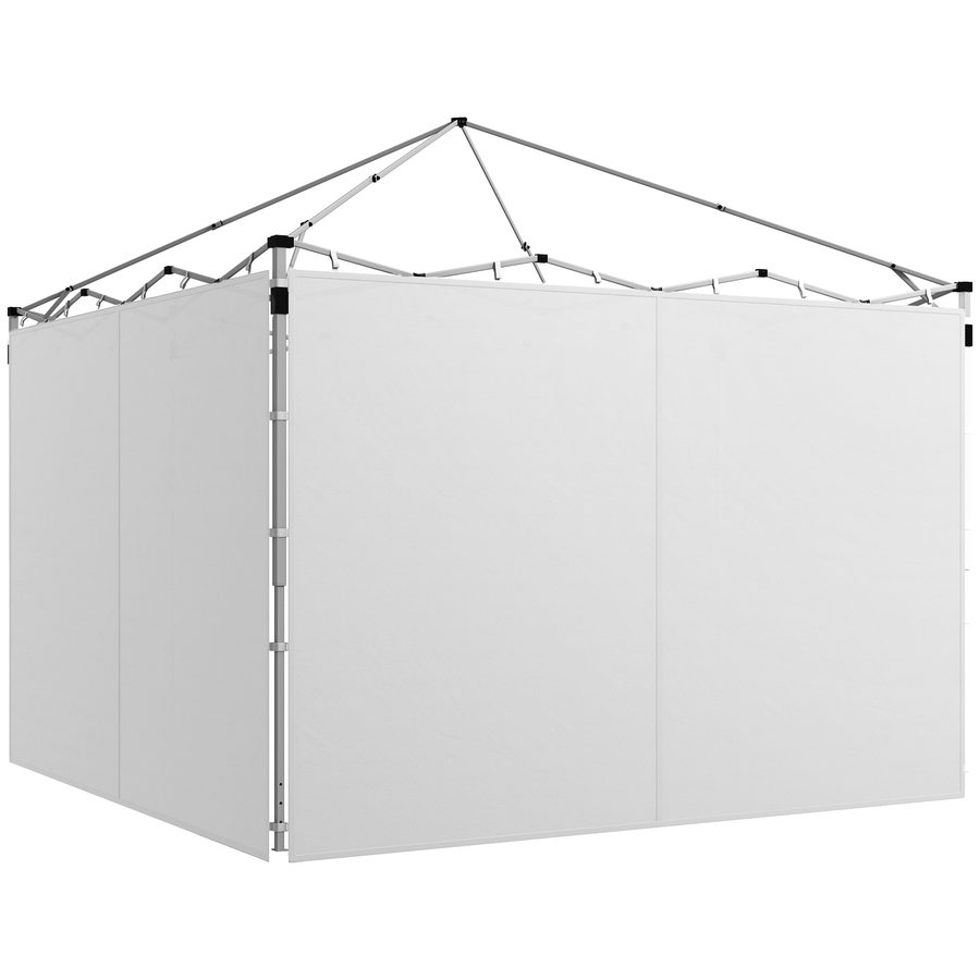 Outsunny 2er-Set Seitenwände für Faltpavillon 3 x 3 oder 3 x 6 m, Ersatz-Seitenwände, leicht zu montieren, Oxford-Gewebe, 295 x 195 cm, Weiß   Aosom von Outsunny