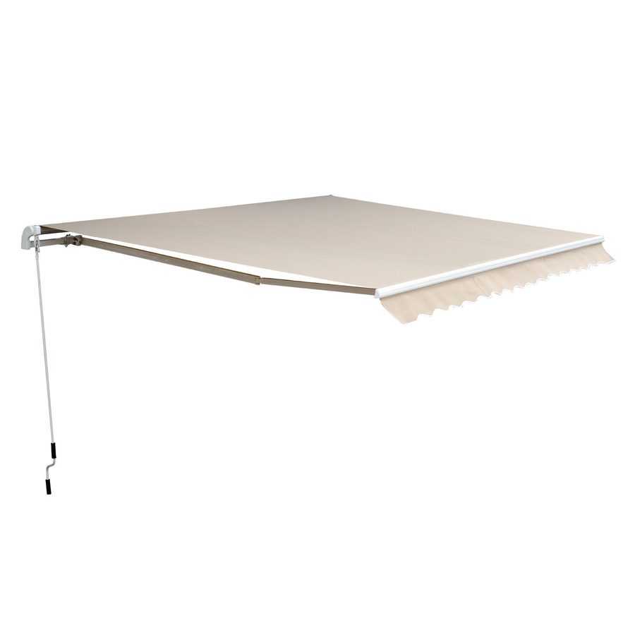 Outsunny Markise Alu-Markise Gelenkarmmarkise Markise 3m breit Balkon Markise Sonnenschutz Balkon Beige   Aosom von Outsunny