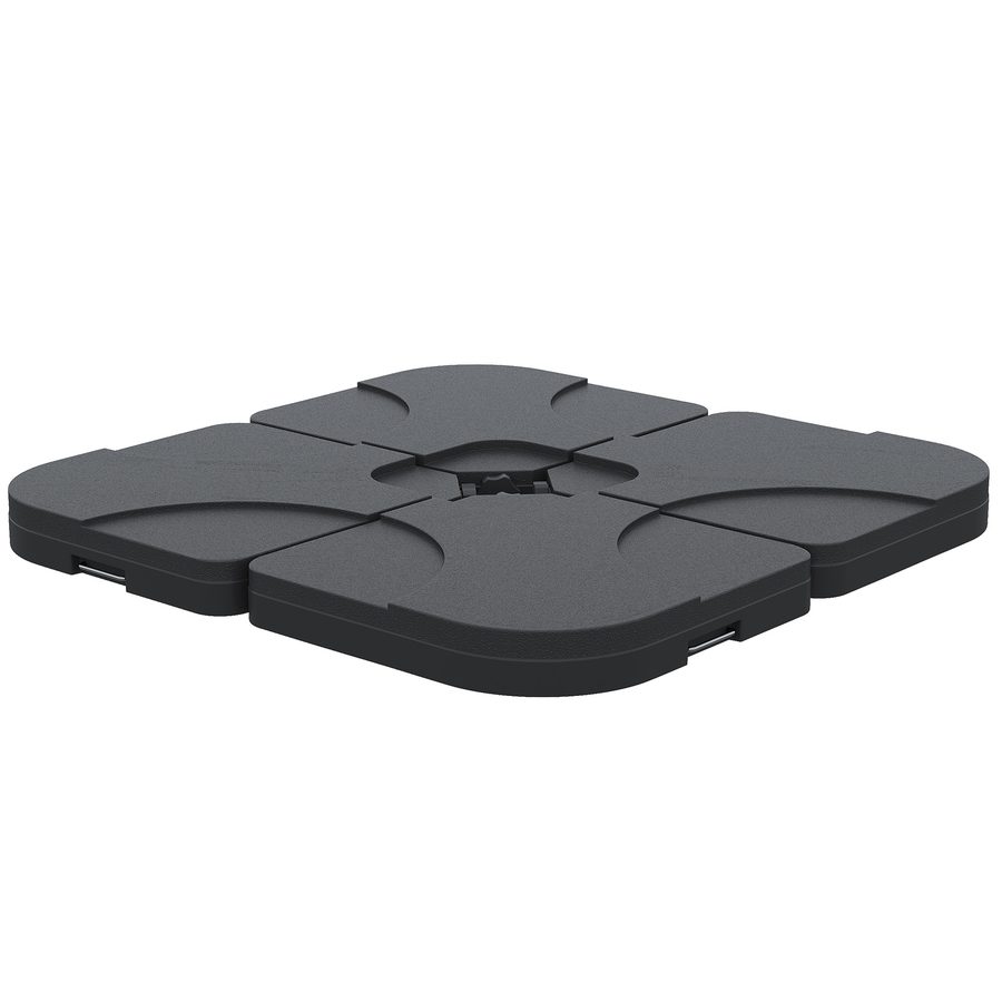 Outsunny Sonnenschirmständer 4-teilig Befüllbarer Schirmfuß für Bodenkreuz 50x50cm Schwarz stabil und wetterfest   Aosom.de von Outsunny