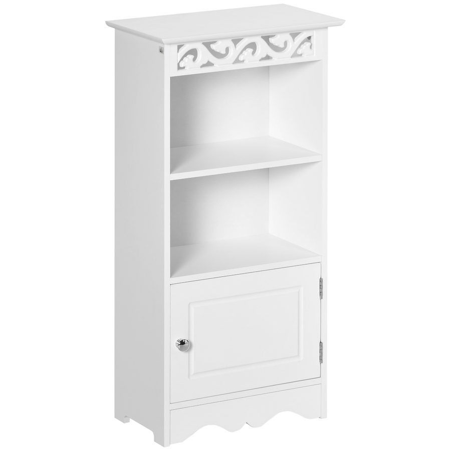 HOMCOM Badschrank Wäscheschrank Küchenschrank Lagerschrank MDF Weiß 40 x 23 x 80 cm   Aosom von HOMCOM
