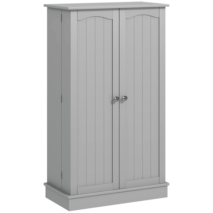 HOMCOM Küchenschrank Buffet Küchenmöbel Vitrine Aufbewahrung moderne mit Schränken, verstellbarer Regal und 12 Gewürzregalen, Speisekammer für Esszimmer, Wohnzimmer, 60 x 30 x 104 cm, grau   Aosom von HOMCOM