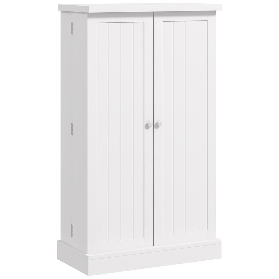 HOMCOM Schrank Küchenmöbel Speisekammer 2 Türen mit 5 Regalen und 12 Ablagen - Maße 60L x 30B x 104H cm - weiß   Aosom von HOMCOM