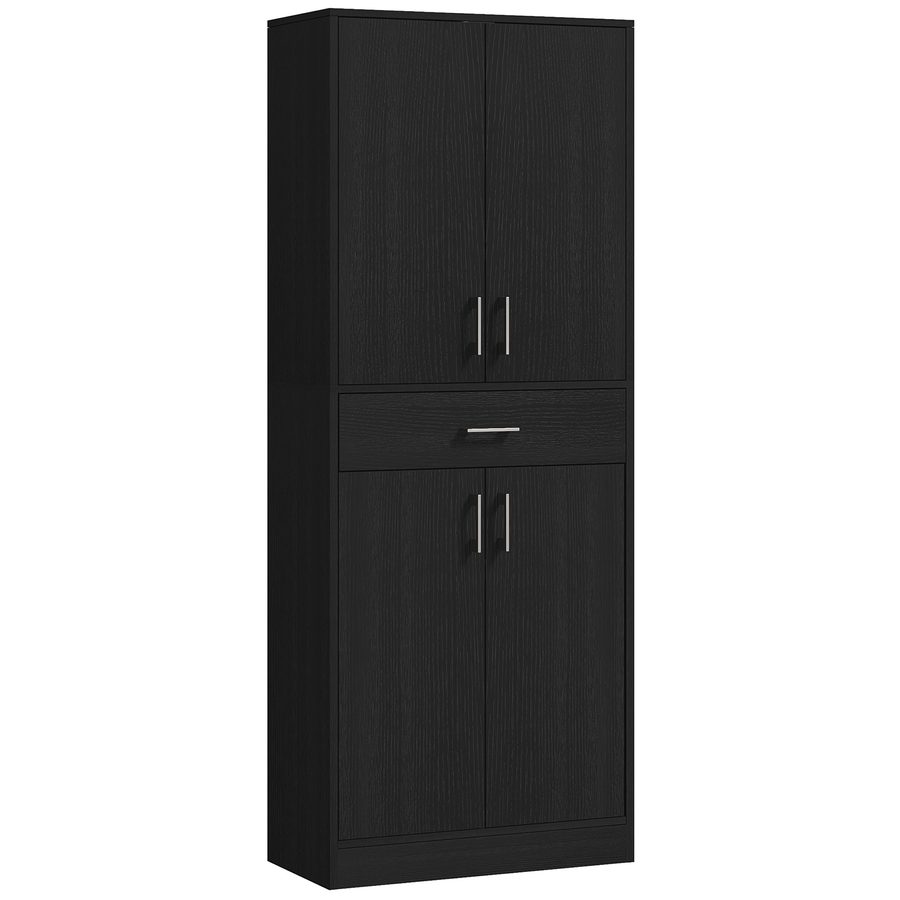 HOMCOM Bürocontainer, Schrank aus Holz mit 2 Schubladen und Schlössern, mit verstellbaren Aufhängeschienen für A4- und Letter-Ordner, 40 x 40 x 71 cm, schwarz   Aosom von HOMCOM