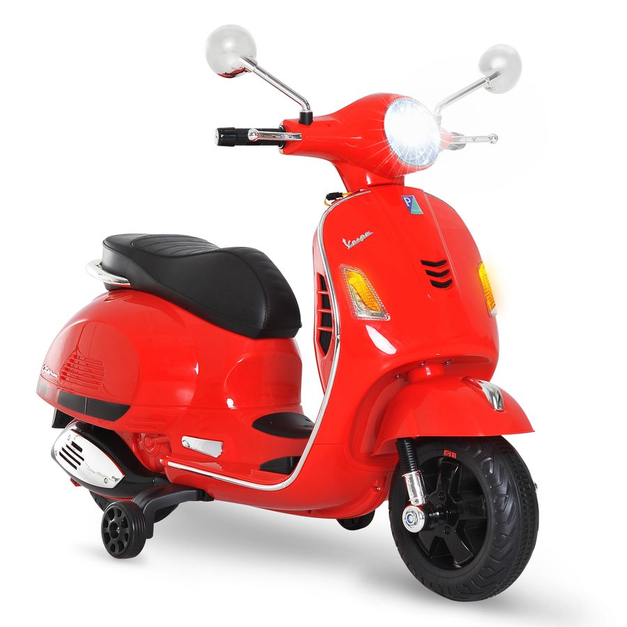 HOMCOM® Elektro Kindermotorrad VESPA Kinderauto Weiß Rot   Aosom von HOMCOM
