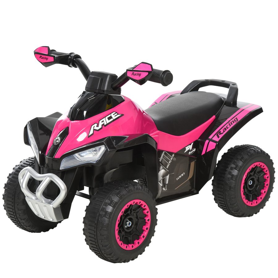 HOMCOM Rutschauto Kinderfahrzeug Tretauto Licht Musik 18-36 Monate Kunststoff Stahl Rosa 67,5x38x44cm   Aosom von HOMCOM