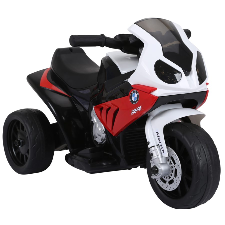 HOMCOM BMW S1000RR lizenziertes Elektro-Dreirad  Kindermotorrad mit Akku, Kinderfahrzeug, Stahl, Rot, 66x37x44 cm  Aosom von HOMCOM