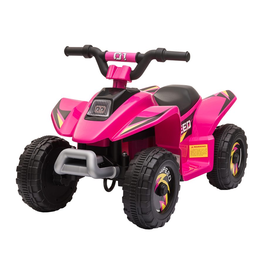 HOMCOM Kinder Quad Elektro 6V Kinderquad mit Vorwärts-, Rückwärtsfunktion Breite Reifen, Elektro-Quad für Kinder 1,5-3 Jahre Max. Belastung 20 kg Rosa   Aosom von HOMCOM