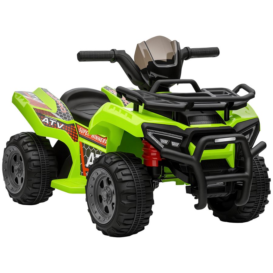 HOMCOM  Mini Elektro-Quad Kinder Elektro ATV Kinderwagen Frontlicht Kinderfahrzeug Kindermotorrad Elektroquad  für 18-36 Monate Kinder Grün   Aosom von HOMCOM