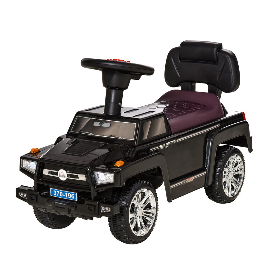 HOMCOM Kinderauto Offroad Spielzeugauto für Kinder, Auto für Kinder mit Lichtern und Musik, Alter 18-36 Monate, 68x30,5x41,5cm, Schwarz   Aosom von HOMCOM