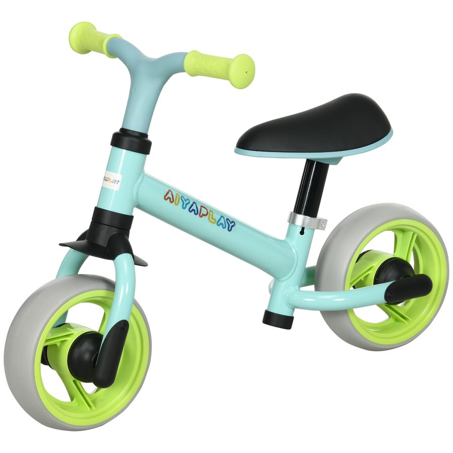 AIYAPLAY Kinder Laufrad, Baby Laufrad, verstellbarer Sitz, EVA-Räder, Spielzeug für Kinder von 18-48 Monaten, bis zu 25 kg für Jungen und Mädchen, Grün   Aosom von AIYAPLAY