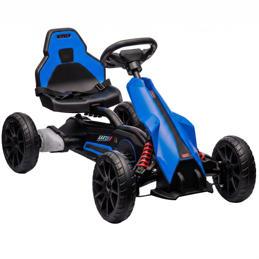 HOMCOM Elektro Go-Kart für Kinder 3-5km/h Gokart mit 2-Fach verstellbarem Geschwindigkeit, Sicherheitsgurt, EVA-Räder, Kinderauto Kinderfahrzeug für 3-8 Jahre Kinder, Blau   Aosom von HOMCOM
