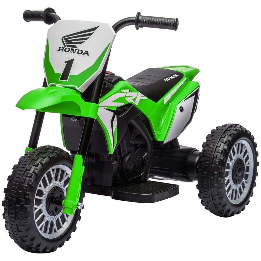 HOMCOM Kinder Elektro-Motorrad, 6V Kindermotorrad mit Hupe, Startup-Musik, Kinderfahrzeug, 3km/h, für 3-6 Jahre, Grün   Aosom.de von HOMCOM