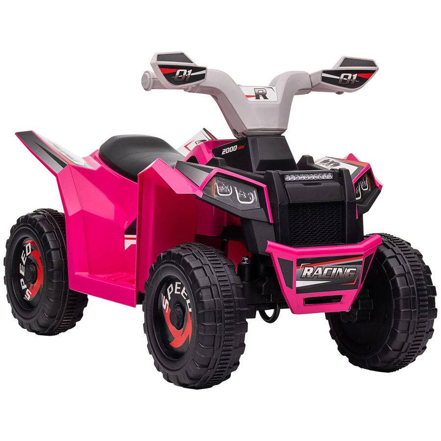 HOMCOM Elektro Kinderquad Mini Elektroquad 6V mit Vorwärts Rückwärtsfunktion für Kinder 1 5 bis 3 Jahre 25 kmh Rosa   Aosom.de von HOMCOM