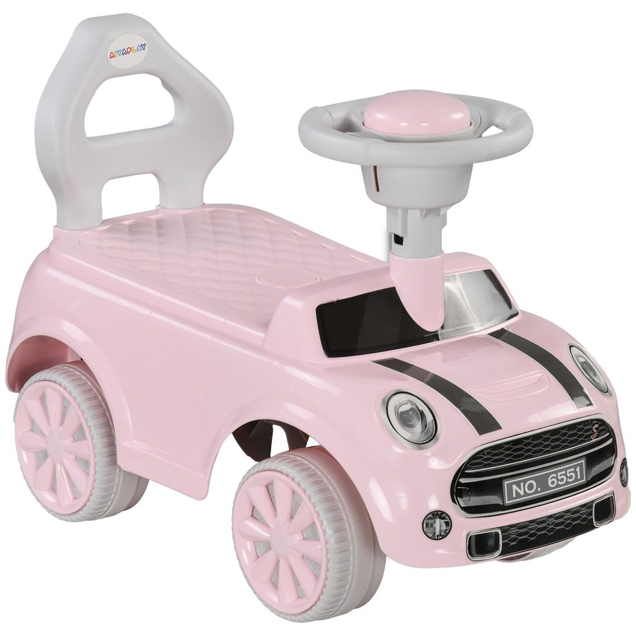 AIYAPLAY Kinder Rutschauto, Rutscherfahrzeug mit Kippschutz, rosa Kinderfahrzeug 53 x 52 x 35 cm, ideal für drinnen & draußen   Aosom.de von AIYAPLAY