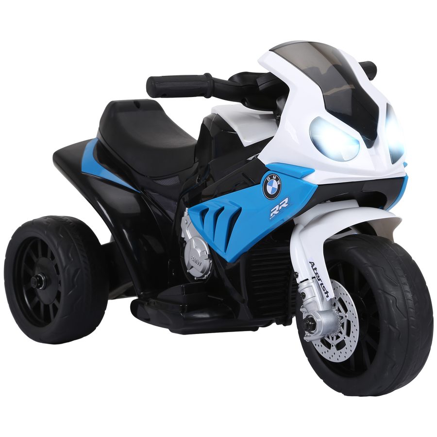 HOMCOM Elektro Motorrad Kinder BMW S1000RR 6V Elektromotorrad mit Scheinwerfer, Kindermotorrad mit Musik 2,5 km/h Motorrad für Kinder 18-36 Monaten Blau   Aosom von HOMCOM