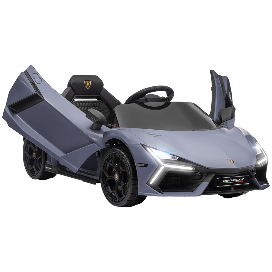 AIYAPLAY Kinder Elektroauto 12 V Kinderauto mit 2,4G Fernbedienung, Musik, Stoßdämpfer, Elektrofahrzeug mit Lichten, USB/MP3-Anschluss, Rückwärtsfunktion, 3-5 km/h, für Kinder 3-5 Jahre, Grau   Aosom von AIYAPLAY