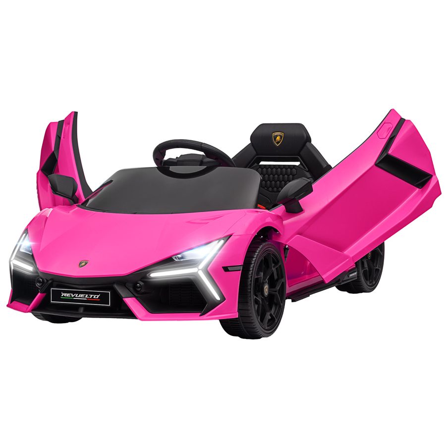 AIYAPLAY Kinder Elektroauto 12V Kinderauto mit 2,4G Fernbedienung, Musik, Elektrofahrzeug mit Leuchte, USB/MP3-Anschluss, Rückwärtsfunktion, bis 5 km/h, für Kinder 3-5 Jahre, Rosa   Aosom von AIYAPLAY