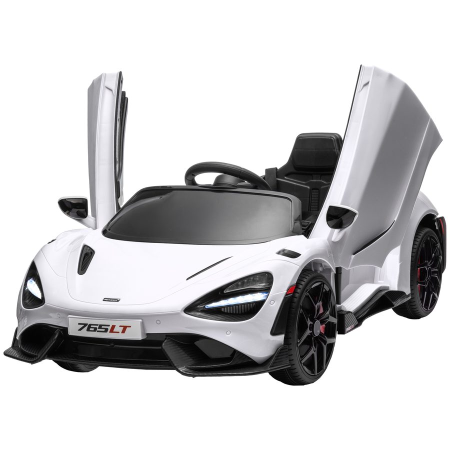 AIYAPLAY Kinder Elektroauto 12 V Kinderauto mit 2,4G Fernbedienung, MP3 Musik, Elektrofahrzeug mit Hupe, Lichten, Flügeltüren, Sanftstart, 3-5 km/h, für 3-6 Jahre Kinder, Weiß   Aosom von AIYAPLAY