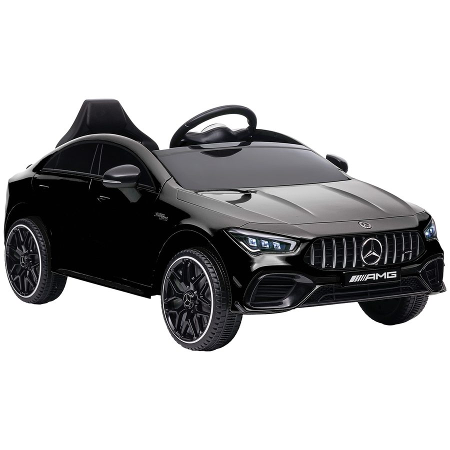 AIYAPLAY Kinder Elektroauto 12V Kinderauto mit Fernbedienung, Musik, Elektrofahrzeug mit Leuchte, USB/MP3-Anschluss, Rückwärtsfunktion, bis 5 km/h, für Kinder 3-6 Jahre, Schwarz   Aosom von AIYAPLAY