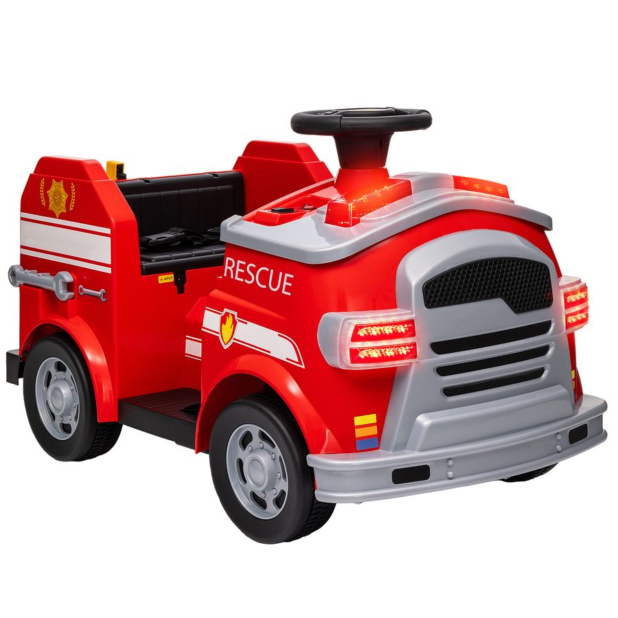 AIYAPLAY Kinder Elektroauto 1 6V Kinderauto mit Musik, Hupe, Elektrofahrzeug mit Scheinwerfer, Sanft Start, 3 km/h, für 3-5 Jahre Kinder, Rot   Aosom von AIYAPLAY