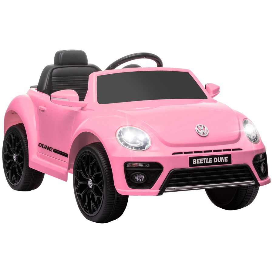 AIYAPLAY Kinder Elektroauto 12V Kinderauto mit 2,4G Fernbedienung, Musik, Hupe, Elektrofahrzeug mit LED-Lichtern, USB/MP3-Anschluss, 3-5 km/h, für Kinder 3-5 Jahre, Rosa   Aosom von AIYAPLAY