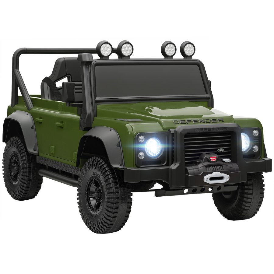 AIYAPLAY Kinder Elektroauto, 12V 7Ah Kinderauto mit 2,4 Ghz Fernbedienung, 2 Motor, Kinderfahrzeug mit Softstart, Soft Stopp, 4 Stoßdämpfer, Hupe, USB, MP3, LED-Licht, Doppeltür für 3-5 Jahre Grün   Aosom von AIYAPLAY